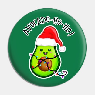 Kawaii Christmas Avocado. Avocado-Ho-Ho! Pin