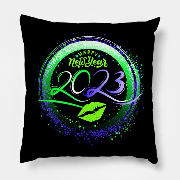 happy new year 2023 Pillow by GraphXFashions