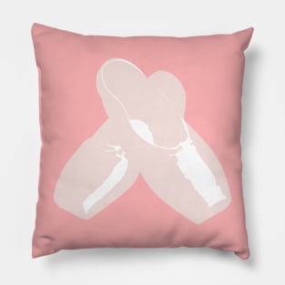 Pink Ballet Dancing Shoes Digital Art | Melanie Jensen Illustrations Pillow