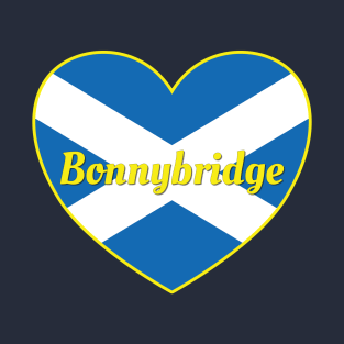 Bonnybridge Scotland UK Scotland Flag Heart T-Shirt