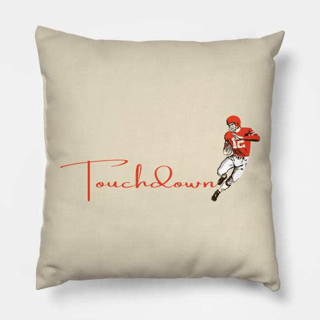 Touchdown Browns! Pillow by Rad Love