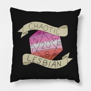 Chaotic Lesbian D20 Pillow