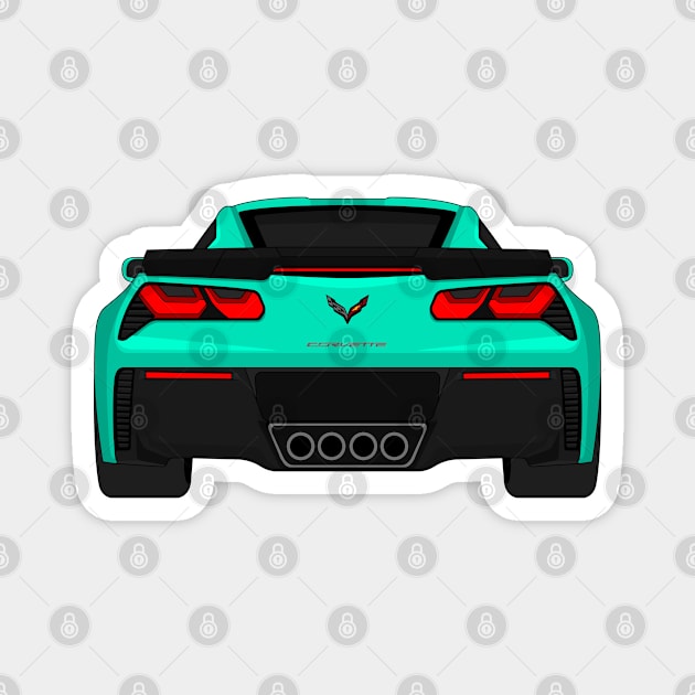 Z06 TURQUOISE Magnet by VENZ0LIC