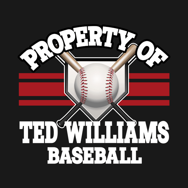 Proud Name Ted Graphic Property Vintage Baseball by TheGreatGoldMaster