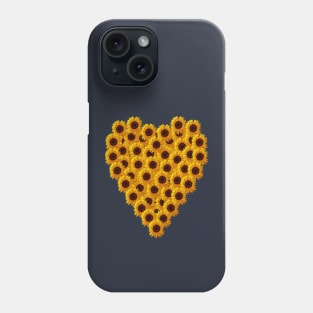 Sunflowers Valentines Day Heart Floral Art Phone Case