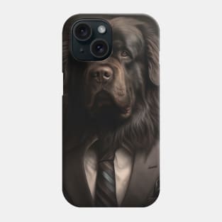 Newfoundland Dog in Suit Phone Case