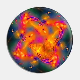 Butterfly in a radioactive explosion Pin