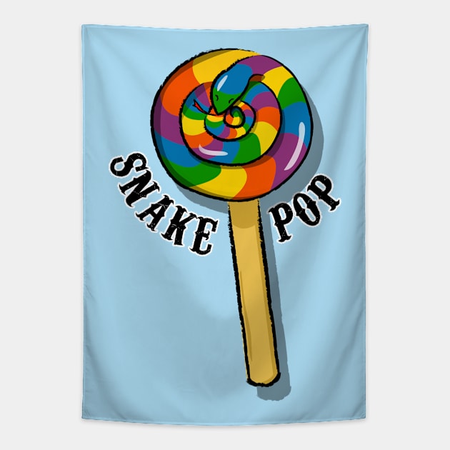 Snake Pop - Unusual Lollipop Tapestry by Fun Funky Designs