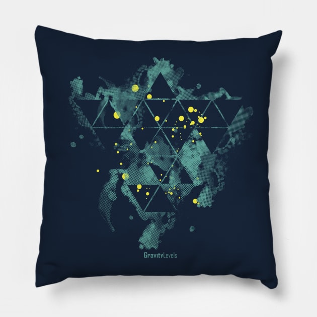 Gravity Levels "Space Bird" Pillow by Sitchko