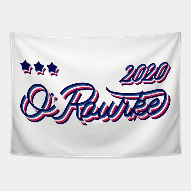 Beto O'Rourke 2020, Presidential Candidate - cool red white and blue vintage style. Tapestry by YourGoods