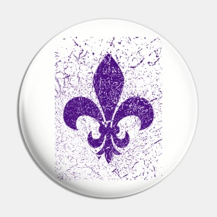 Heraldic lily purple Pin