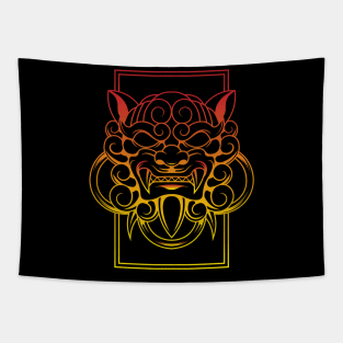 Komainu Line Art 1.5 Tapestry