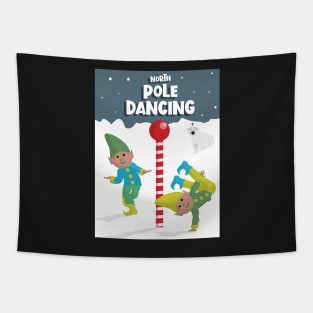 North 'Pole Dancing' Elves Tapestry