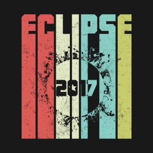 Eclipse 2017 August 21 Colorful Retro Pop Design T-Shirt