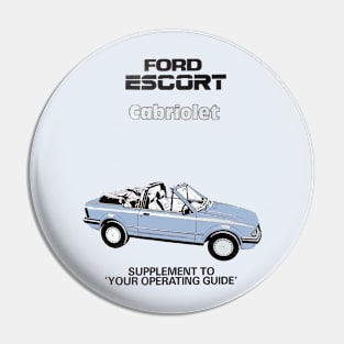 FORD ESCORT CABRIOLET - owners handbook Pin