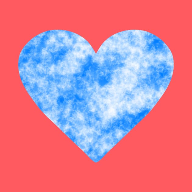 Blue Heart with Clouds by Designs_by_KC