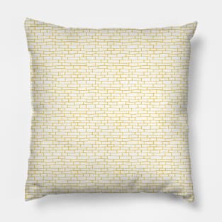 Brick road - white and yellow Pillow