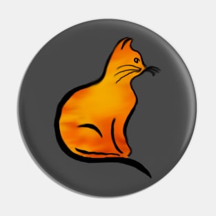 Cat on Fire Pin