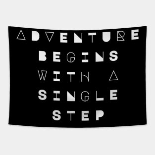 Adventure Begins With A Single Step Tapestry