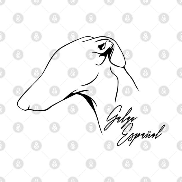 Proud Galgo Espanol profile dog lover sighthound by wilsigns