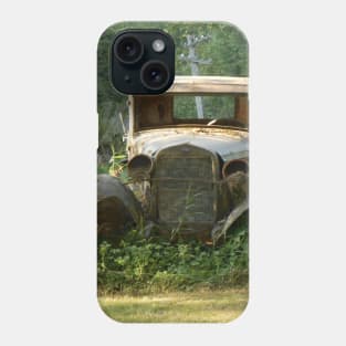 Rusty Classic Car In A Field Nature Photography Phone Case