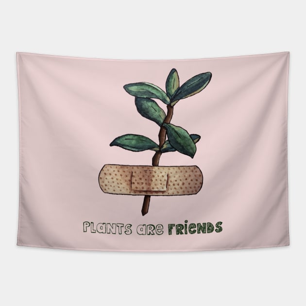 plants are friends! Tapestry by rebelshop