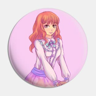 Pink Macaron Girl Pin