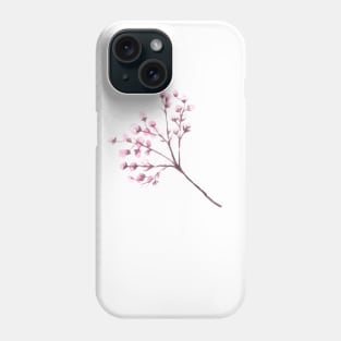 cherry blossom branch watercolour Phone Case