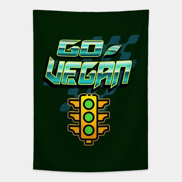 Go Vegan Tapestry by Cult of Seitan