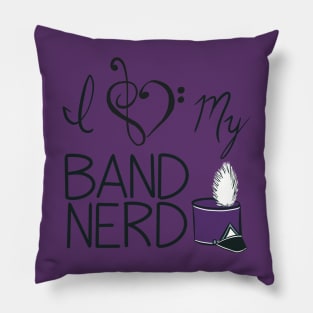 I love my band nerd purple Pillow