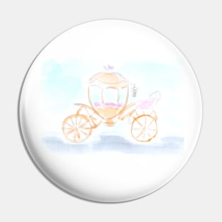 Carriage, transport, fairy tale, journey, road, driver, Cinderella, watercolor, watercolour, hand drawn, drawing, illustration, beautiful, art, Pin