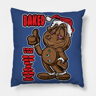 Gingerbread Man Baked For The Holidays with thumbs up ew Pillow