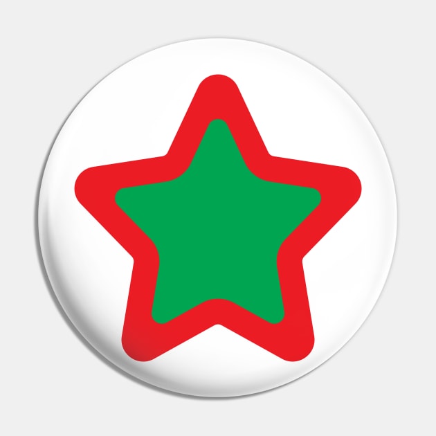 Christmas Star Pin by IconTees