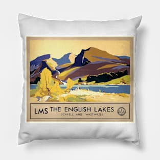 Vintage British Travel Poster: The English Lakes Pillow