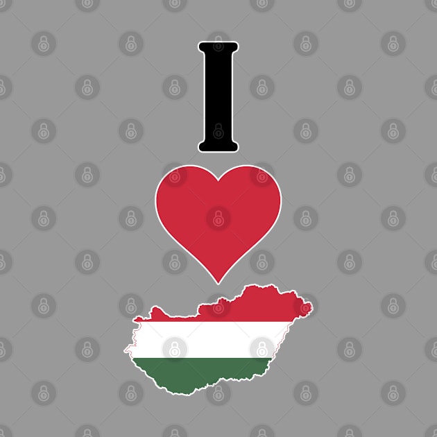 I Love Hungary Vertical I Heart Country Flag Map by Sports Stars ⭐⭐⭐⭐⭐