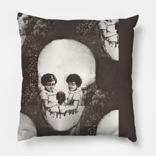 halloween creepy children dia de los muertos skull Pillow