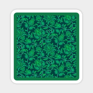 Green Paisley Magnet