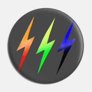 Three Lightning Bolts Pin