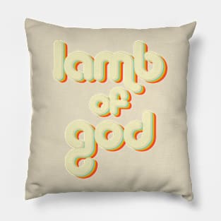 vintage color lamb of god Pillow