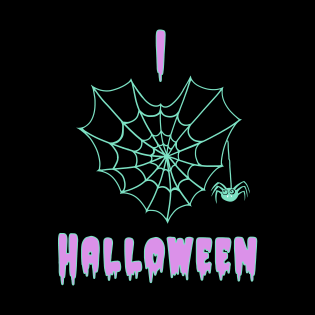 I Heart Halloween Spider Web pastel goth by xenotransplant