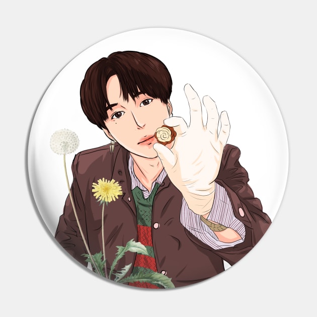 Charming Chocolatier Yugyeom Fanart Pin by Rakusumi Art