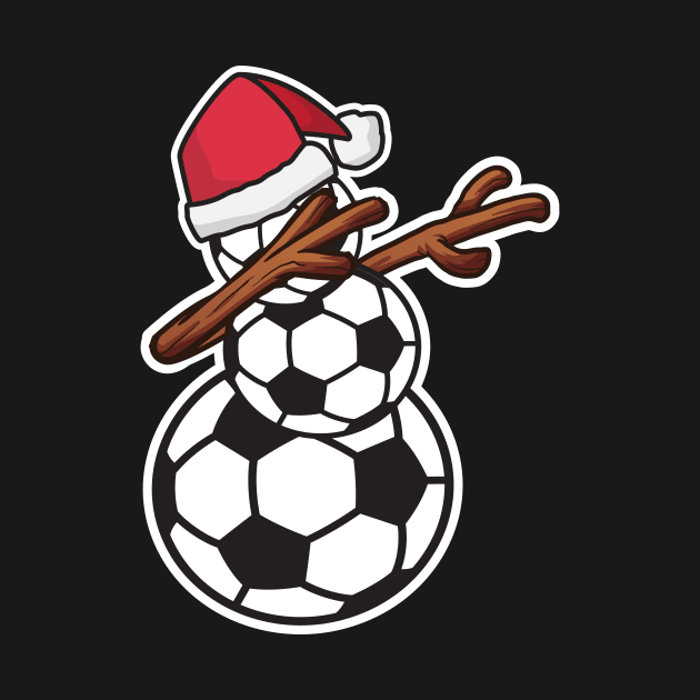 Dabbing Soccer Snowman Christmas by RJCatch