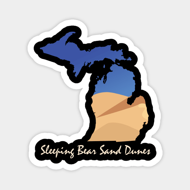 Sleeping Bear Sand Dunes Magnet by UnderwaterSky