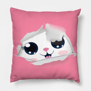Cute Cat Hiding Design Pillow
