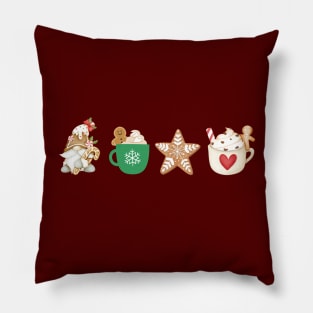 Festive Gingerbread Cookie Shirt Pillow