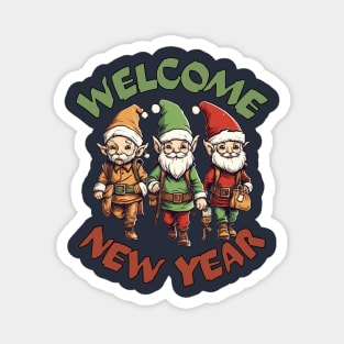 Welcome New Year 2024 Magnet