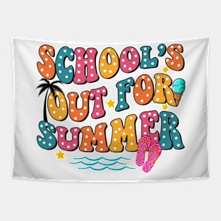 School's Out For Summer, Peace Out School, Last Day of School,Teacher Summer Vacation, Beach Vibes Tapestry