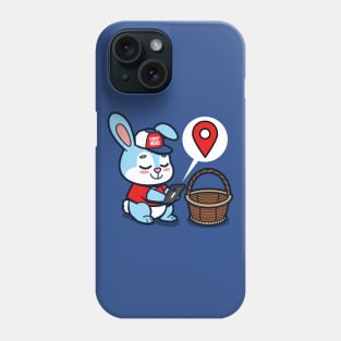 Funny Cute Kawaii Techie Easter Bunny Using GPS Original Cartoon Phone Case