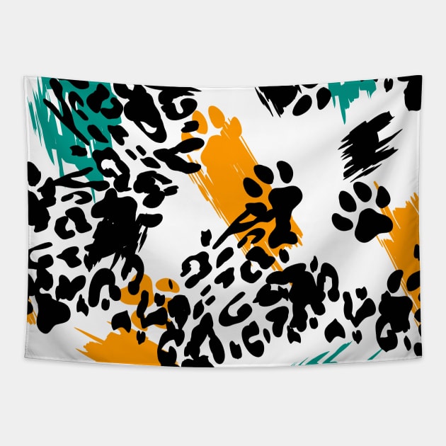 Colorful abstract design Tapestry by Eskitus Fashion