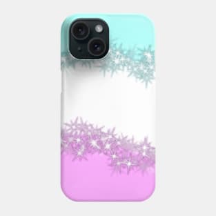 Pink blue watercolor glitter sparkle art Phone Case